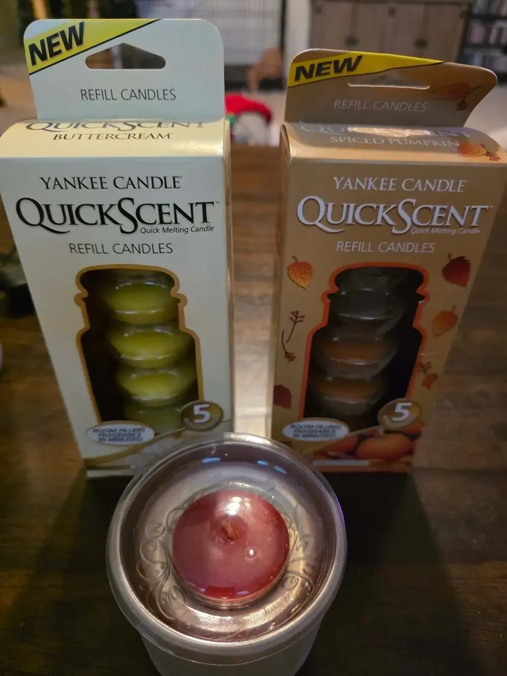 Yankee Candle QuickScent Refill Candles Buttercream and Spiced Pumpkin Bundle